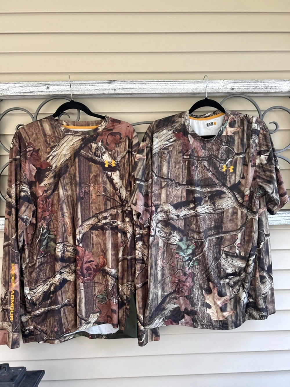 2 UNDER ARMOUR BREAK UP INFINITY CAMO SHIRTS XL